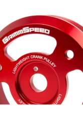 GrimmSpeed Red Lightweight Crank Pulley Subaru BRZ/Forester XT/WRX | Scion FRS| Toyota GT86 2013-2021                                     - 95024 - Image 3