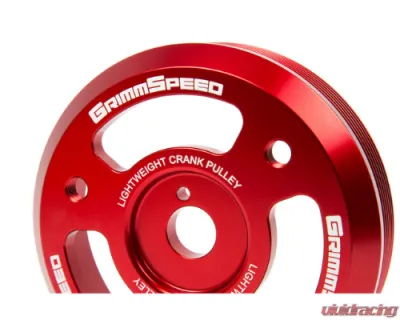 GrimmSpeed Red Lightweight Crank Pulley Subaru BRZ/Forester XT/WRX | Scion FRS| Toyota GT86 2013-2021 - 95024
