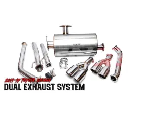Weapon-R Dual Exhaust System with Slant Cut Tips for 2011-2020 Toyota Sienna 3.5L