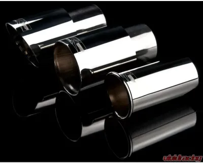 Weapon-R Universal 3" Polished Slant Cut Exhaust Tip, 820-202-101, Stainless Steel - 820-202-101