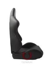 Cipher Auto Black Synthetic Leather Racing Seats - Pair                                     - CPA1013PBK - Image 2