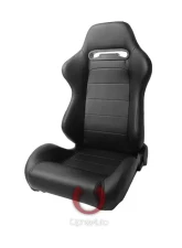 Cipher Auto Black Synthetic Leather Racing Seats - Pair                                     - CPA1013PBK - Image 3