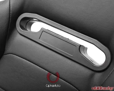 Cipher Auto Black Synthetic Leather Racing Seats - Pair - CPA1013PBK