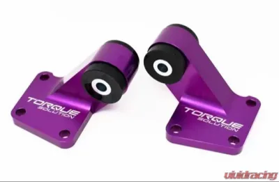 Torque Solution Billet Rear Differential Mounts Purple Mitsubishi Evolution VIII-IX 2003-2006 - TS-EV-196PR