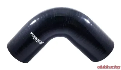 Torque Solution 2.5" Black Universal 90 Degree Silicone Hose Elbow - TS-CPLR-90D25BK