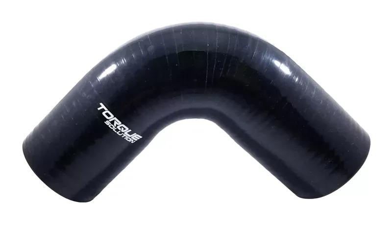 Torque Solution 3" Black Universal 90 Degree Silicone Hose Elbow - TS-CPLR-90D3BK