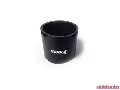 Torque Solution 2.5" Black Universal Straight Silicone Coupler - TS-CPLR-S25BK