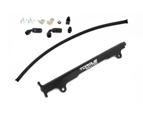 Torque Solution Black Billet Fuel Rail Mitsubishi Evolution X 2008-2015