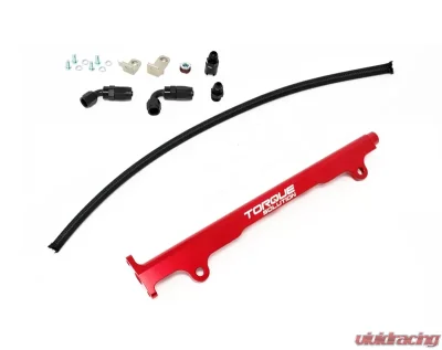 Torque Solution Red Billet Fuel Rail Mitsubishi Evolution X 2008-2015 - TS-EV-485R