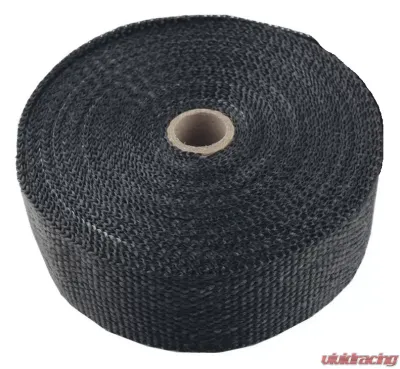 Torque Solution 1" x 50' Black Fiberglass Exhaust Wrap - TS-EW-1x50BK