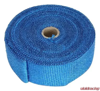 Torque Solution 2" x 50' Blue Fiberglass Exhaust Wrap - TS-EW-2x50BU