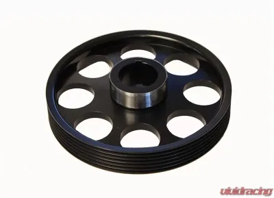 Torque Solution Black Lightweight Crank Pulley Hyundai Genesis Coupe 3.8 2010+ - TS-GEN-005B