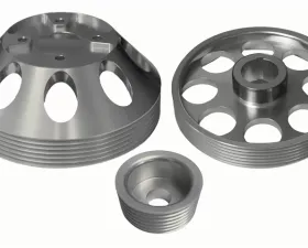 Torque Solution Silver Lightweight Water Pump, Crank and Alternator Pulley Combo Hyundai Genesis Coupe 2010+