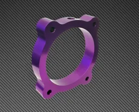 Torque Solution 3.8L Purple Throttle Body Spacer Hyundai Genesis 2013-2016
