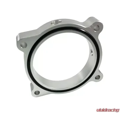 Torque Solution Throttle Body Spacer (Silver) Ford Mustang GT 5.0L 2011-2022 - TS-TBS-032