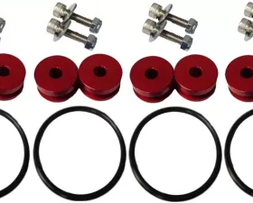 Torque Solution Red Universal Billet Bumper Quick Release Kit Combo