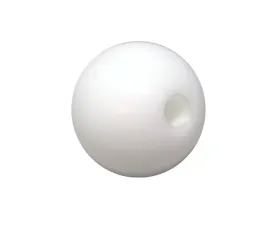 Torque Solution Universal 10x1.25 50mm White Delrin Round Shift Knob