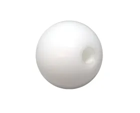 Torque Solution Universal 12x1.25 50mm White Delrin Round Shift Knob
