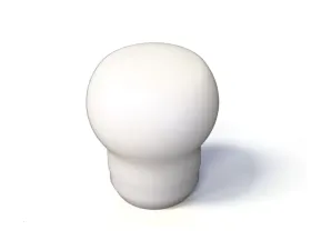 Torque Solution White Universal 10x1.25 Fat Head Delrin Shift Knob