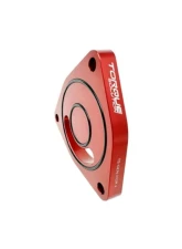Torque Solution Red V2 Blow Off BOV Sound Plate Multiple Applications Hyundai | Honda| Kia 2010+                                     - TS-GEN-002R.2 - Image 2