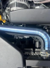 Torque Solution Blue Titanium Radiator Pipe Kit Subaru WRX 2022+                                     - TS-SU-795TI-BU - Image 2