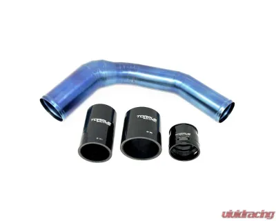 Torque Solution Burnt Blue Titanium Top Mount Charge Pipe Subaru WRX | Ascent | Outback XT 2019+ - TS-SU-812BU