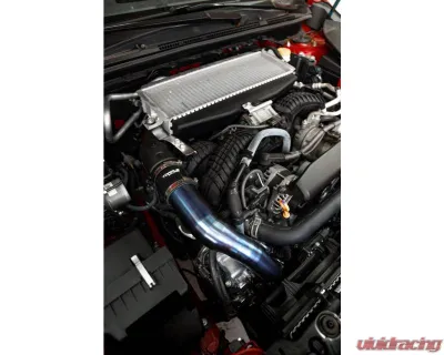 Torque Solution Burnt Blue Titanium Top Mount Charge Pipe Subaru WRX | Ascent | Outback XT 2019+ - TS-SU-812BU