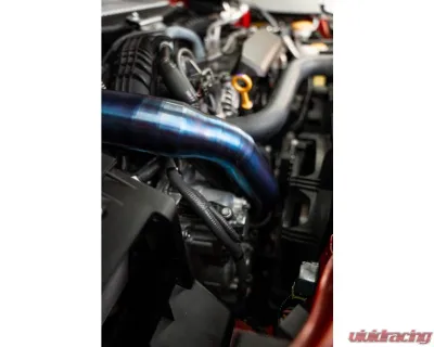 Torque Solution Burnt Blue Titanium Top Mount Charge Pipe Subaru WRX | Ascent | Outback XT 2019+ - TS-SU-812BU