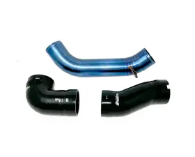 Torque Solution Burnt Blue Titanium Intake Pipe Kit Subaru WRX 2022+