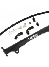 Torque Solution Black Billet Fuel Rail Mitsubishi Evolution X 2008-2015                                     - TS-EV-485BK - Image 6