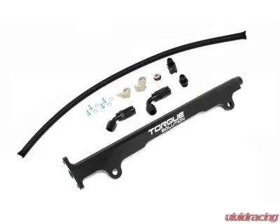 Torque Solution Black Billet Fuel Rail Mitsubishi Evolution X 2008-2015 - TS-EV-485BK