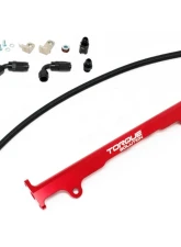 Torque Solution Red Billet Fuel Rail Mitsubishi Evolution X 2008-2015                                     - TS-EV-485R - Image 6