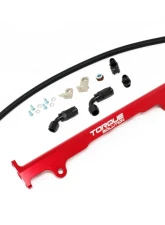 Torque Solution Red Billet Fuel Rail Mitsubishi Evolution X 2008-2015                                     - TS-EV-485R - Image 6