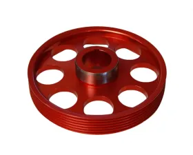 Torque Solution Red Lightweight Crank Pulley Hyundai Genesis Coupe 3.8 2010+