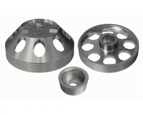 Torque Solution Silver Lightweight Water Pump, Crank & Alternator Pulley Combo Hyundai Genesis Coupe 2010+