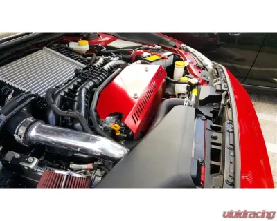 Torque Solution Red Engine Pulley Cover Subaru WRX 2015+ - TS-SU-289R