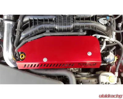 Torque Solution Red Engine Pulley Cover Subaru WRX 2015+ - TS-SU-289R