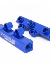 Torque Solution Blue V2 Billet Aluminum Top Feed Fuel Rails Subaru WRX | STI | Legacy GT | Forester XT 2002-2021                                     - TS-SU-400BU.2 - Image 2