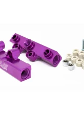 Torque Solution Purple V2 Billet Aluminum Top Feed Fuel Rails Subaru WRX | STI | Legacy GT | Forester XT 2002-2021                                     - TS-SU-400PR.2 - Image 3