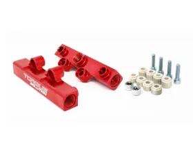 Torque Solution Red V2 Billet Aluminum Top Feed Fuel Rails Subaru WRX | STI | Legacy GT | Forester XT 2002-2021