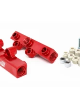 Torque Solution Red V2 Billet Aluminum Top Feed Fuel Rails Subaru WRX | STI | Legacy GT | Forester XT 2002-2021                                     - TS-SU-400R.2 - Image 3