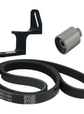 Torque Solution Black Reversed Intake Manifold Alternator Relocation Bracket Kit Subaru WRX | STI | Legacy | Forester 2002-2018                                     - TS-SU-440BK-K - Image 4