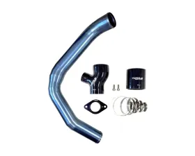 Torque Solution Titanium Burnt Blue Top Mount Charge Pipe Subaru WRX 2015-2021
