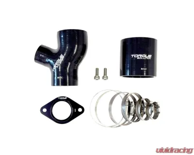 Torque Solution Titanium Burnt Blue Top Mount Charge Pipe Subaru WRX 2015-2021 - TS-SU-843-BU