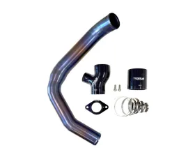Torque Solution Titanium Burnt Purple/Blue Top Mount Charge Pipe Subaru WRX 2015-2021