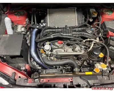 Torque Solution Titanium Burnt Purple/Blue Top Mount Charge Pipe Subaru WRX 2015-2021 - TS-SU-843-PR