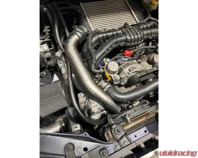 Torque Solution Titanium Brushed/Raw Top Mount Charge Pipe Subaru WRX 2015-2021 - TS-SU-843-RW