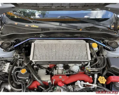 Torque Solution Titanium Burnt Blue Strut Brace Subaru WRX | STI 2008-2021 - TS-SU-866-BU