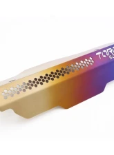 Torque Solution Engine Pulley Cover Titanium Burnt Purple/Blue Subaru | Saab 2002-2021                                     - TS-SU-879-PR - Image 6