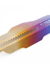 Torque Solution Engine Pulley Cover Titanium Burnt Purple/Blue Subaru | Saab 2002-2021                                     - TS-SU-879-PR - Image 2